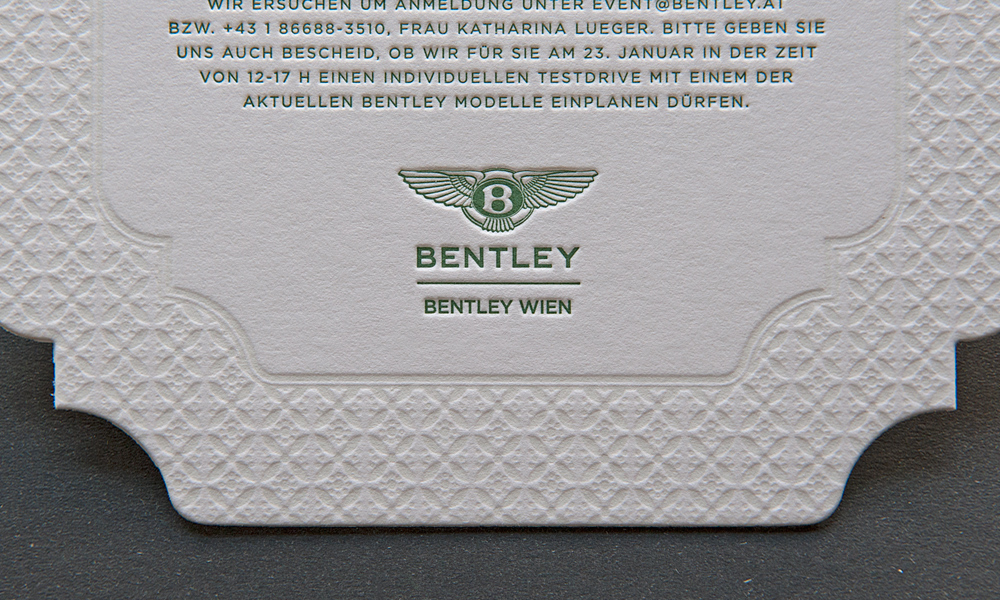 Bentley Wien Einladung