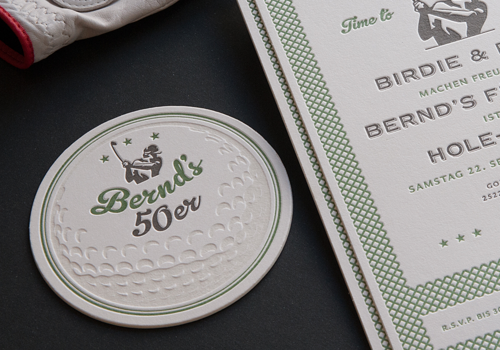 Einladungskarte zu Bernd’s 50. Geburtstag